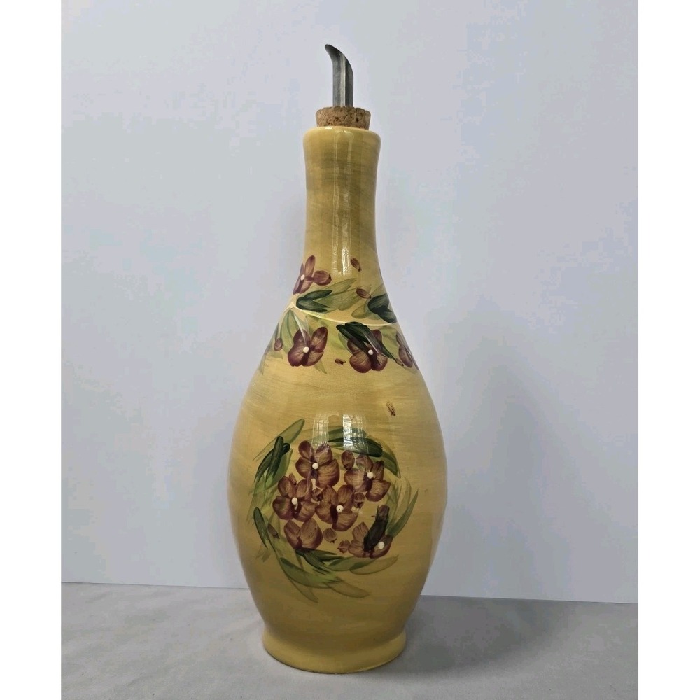 LaTroyance By Tabletops Unlimited Olive Oil Dispenser VTG Hand Painted Tuscany